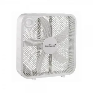 20 in. Slim Compact 3 Speed High Velocity 5 Blade Box Fan, White