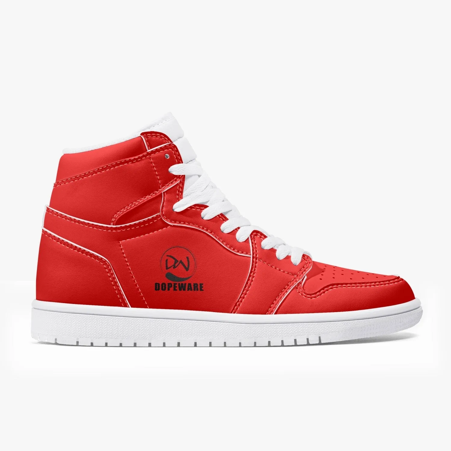 236. New High-Top Leather Sneakers - White