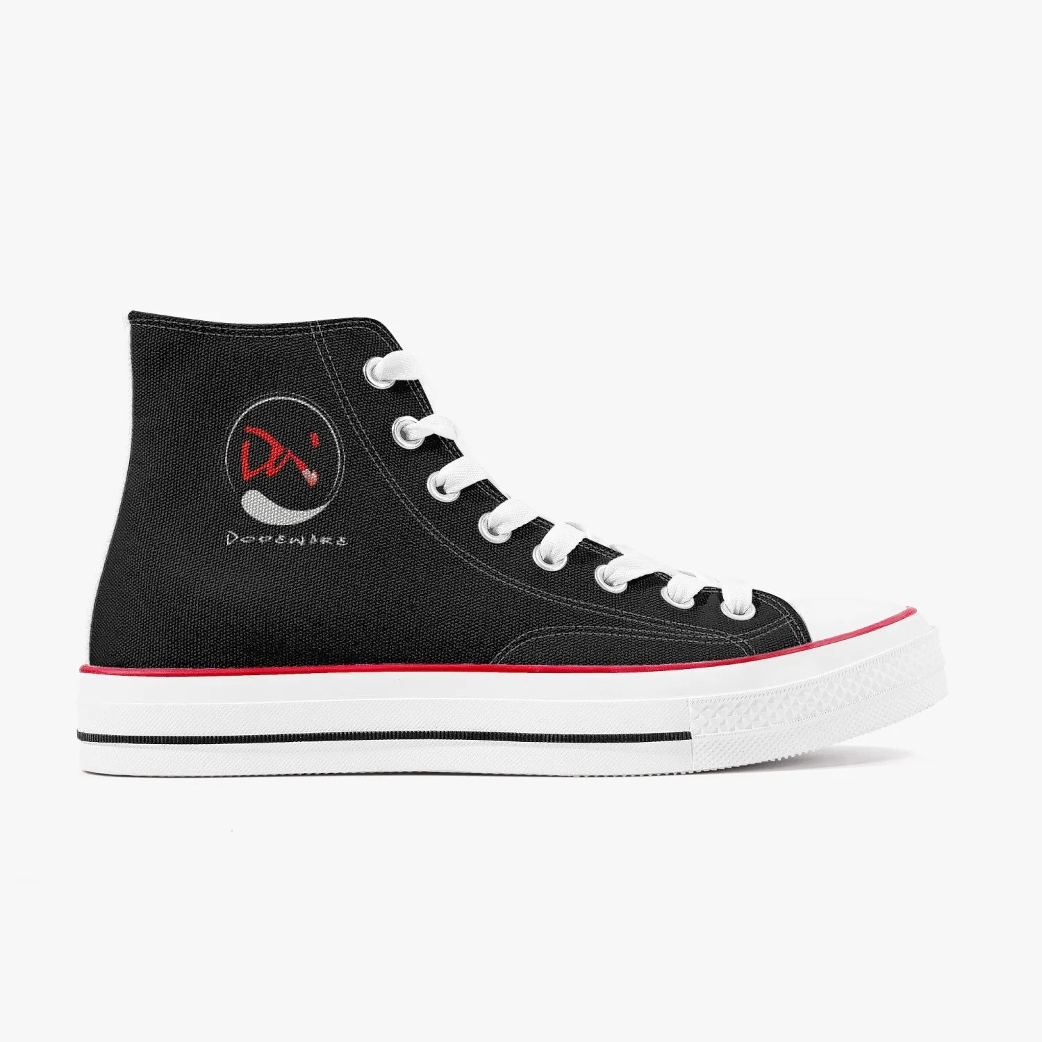 285. New High-Top Canvas Shoes - black