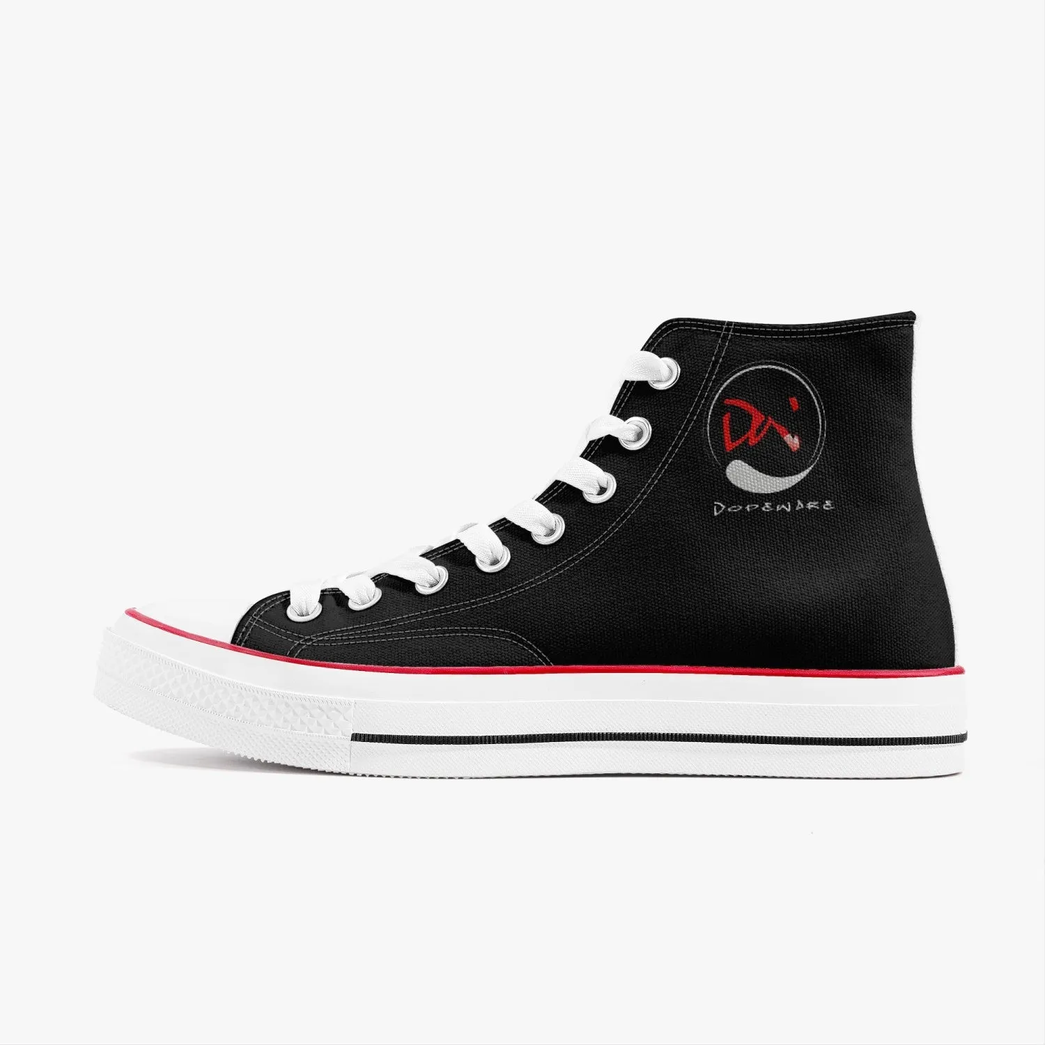 285. New High-Top Canvas Shoes - black