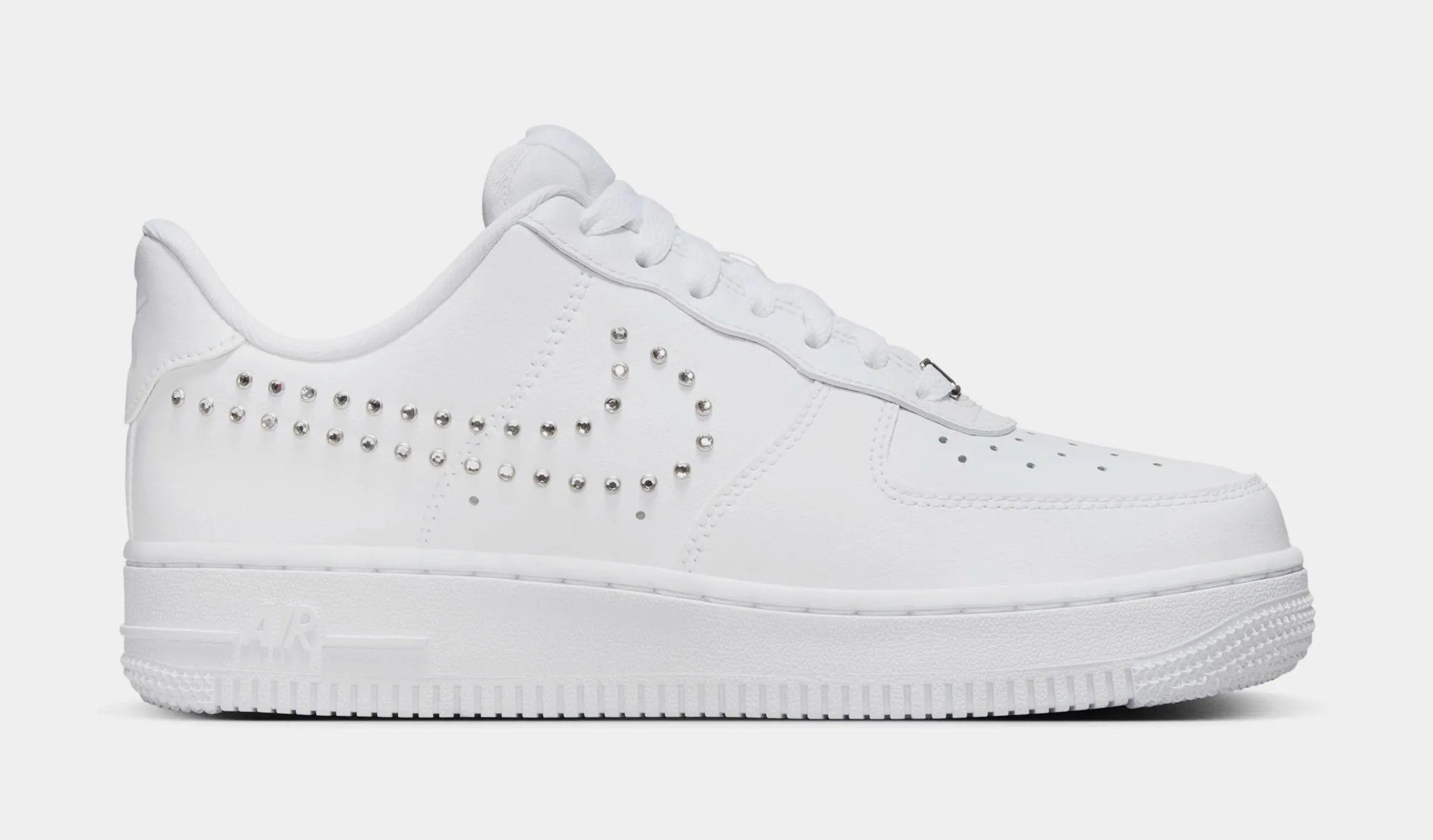 Air Force 1 '07 Gem Womens Lifestyle Shoes (White/Chrome/Metallic Silver)