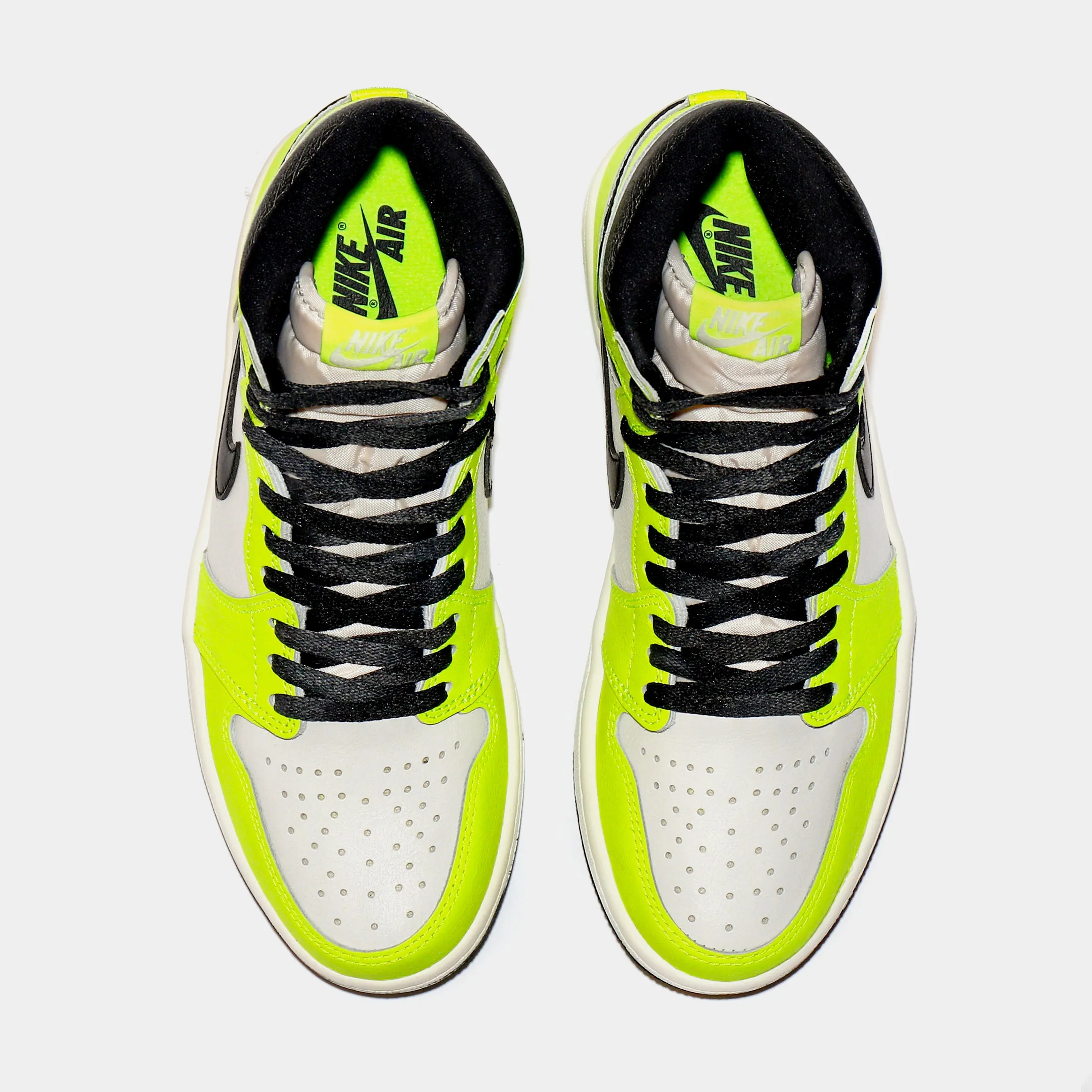 Air Jordan 1 High OG Visionaire Mens Lifestyle Shoes (Black/Neon Yellow) Free Shipping