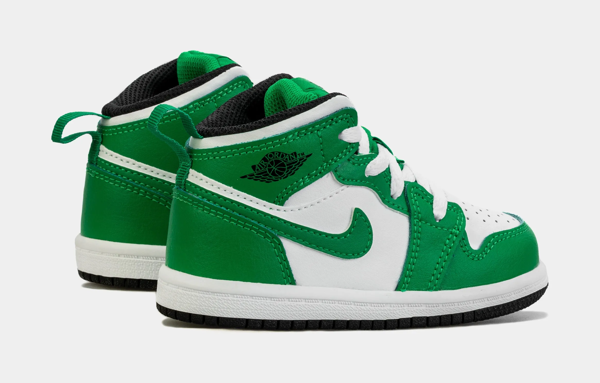 Air Jordan 1 Mid Lucky Green Infant Toddler Lifestyle Shoes (Green/White)