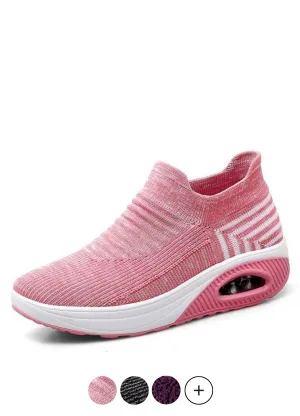 Alkin Women's Platform Sneakers Shoes Breathable Air Mesh