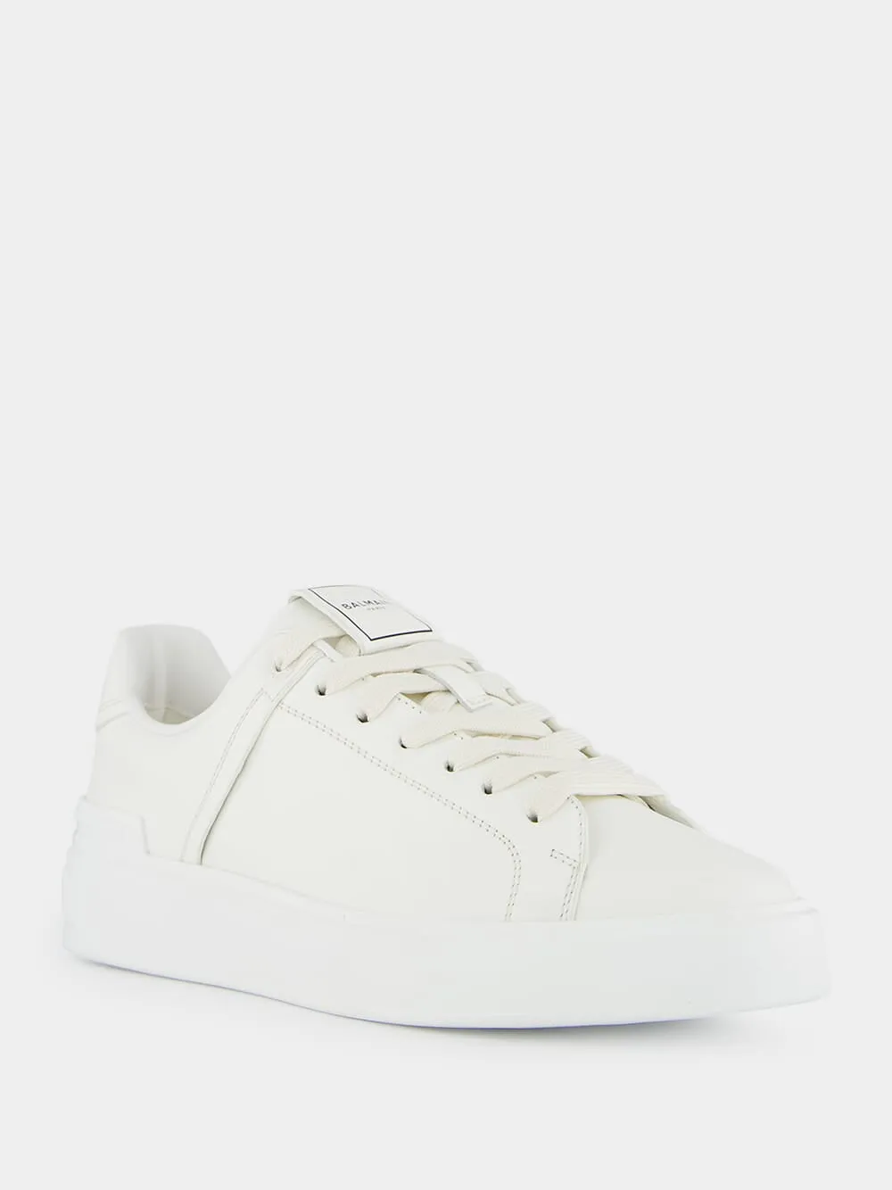 B-Court White Calfskin Trainers