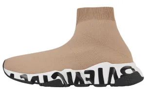 Balenciaga Speed Lifestyle Women Sneakers, Beige/Black