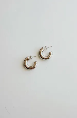 BRENDA GRANDS SILVER BUBBLE MINI HOOPS