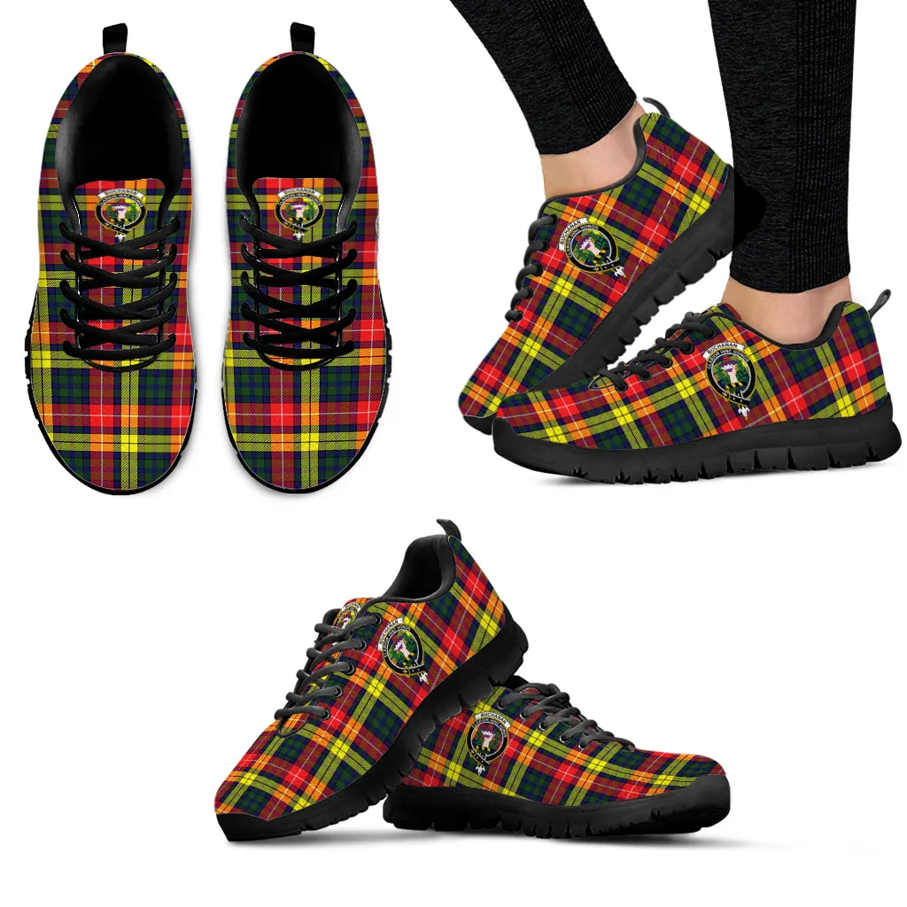 Buchanan Modern Tartan Sneakers with Family Crest