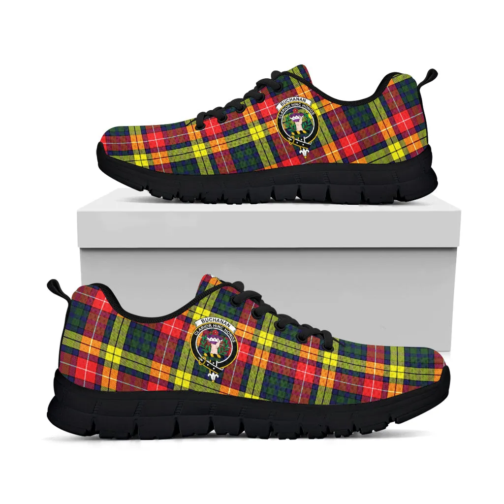 Buchanan Modern Tartan Sneakers with Family Crest