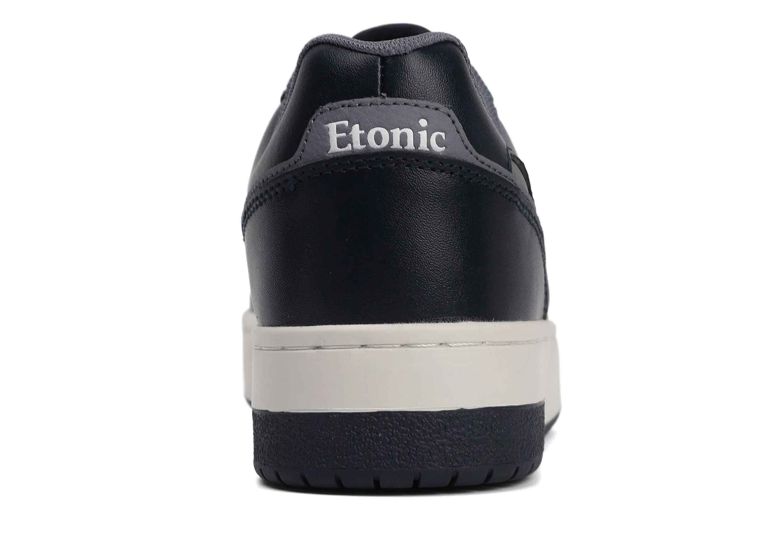 Etonic THE DOC sneakers in dark blue and powder blue leather, with off white midsole and dark blue bottom outsole.