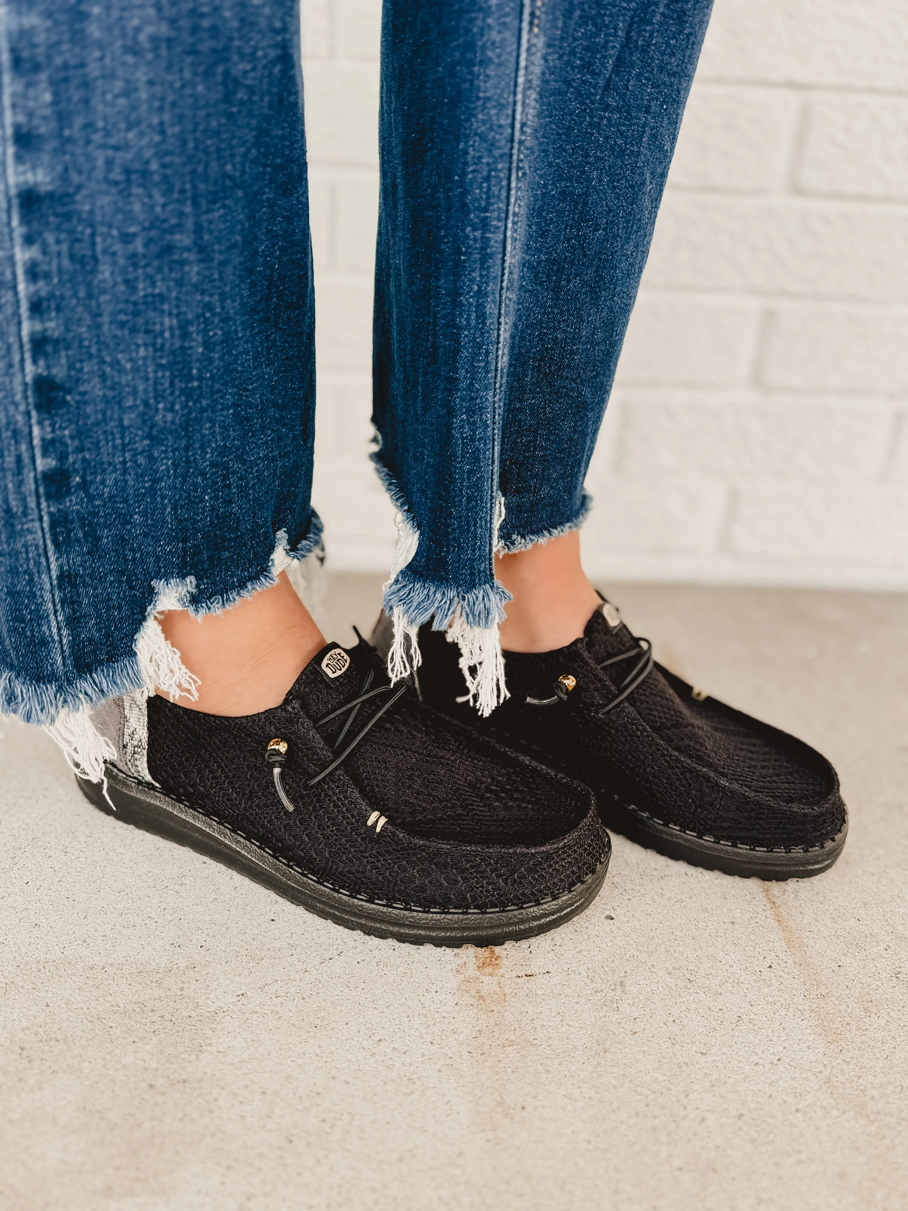 Hey Dude Wendy Women's Boho Crochet Shoe - Black