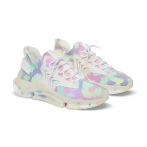 Holographic Leopard Pattern Men's Mesh Sneakers