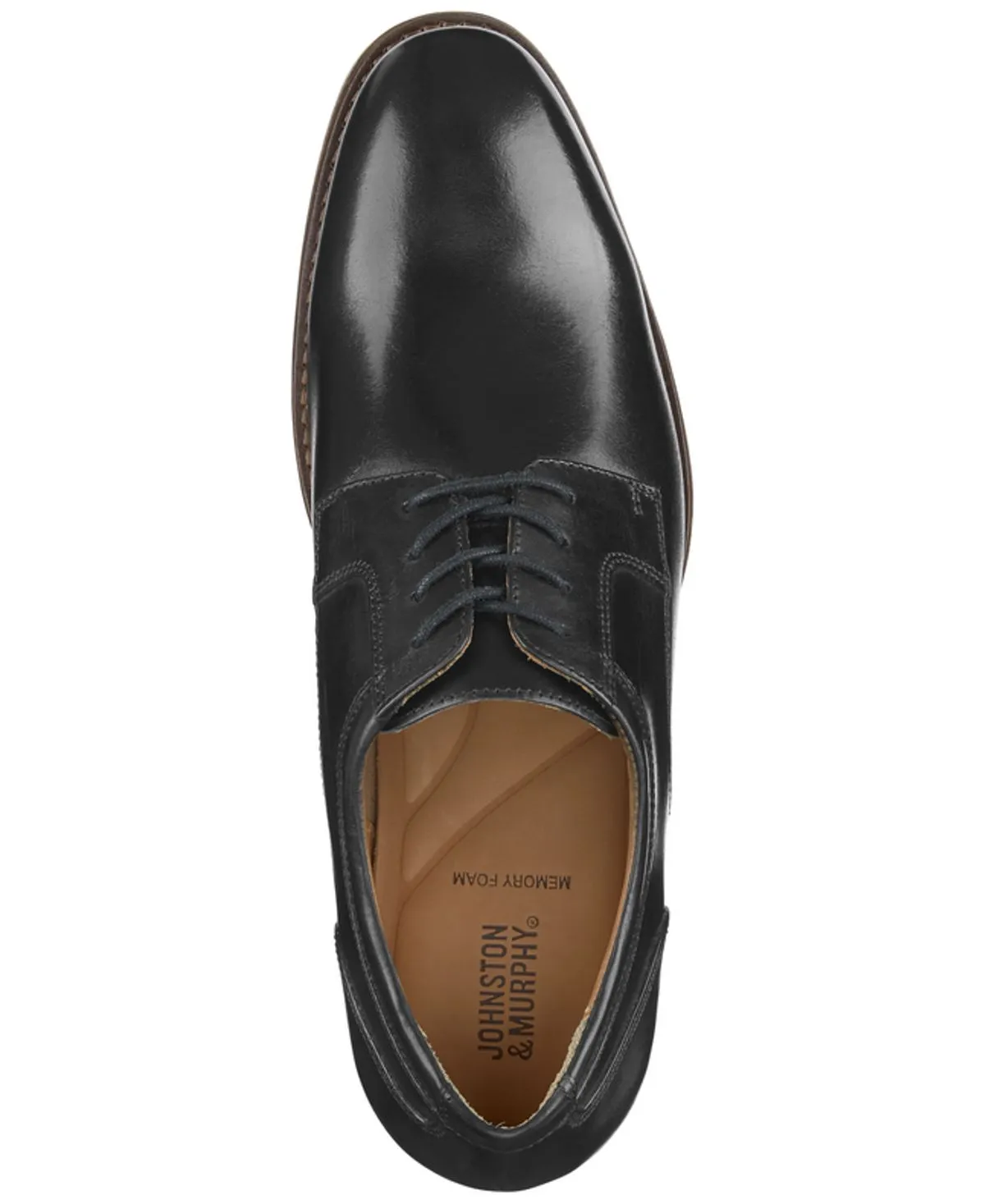 Johnston & Murphy Men's Plain Toe Lewis Dress Shoes, Black