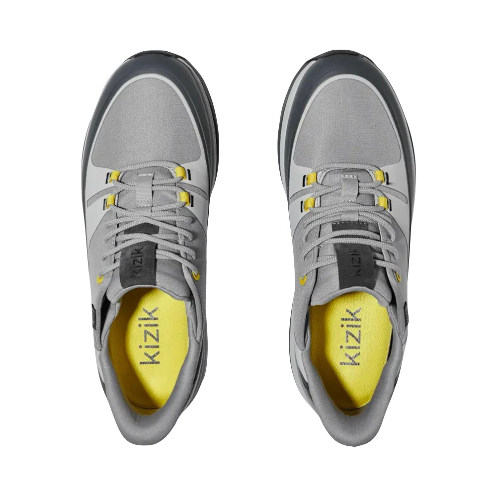 Kizik Men's London AT Hands Free Tie Sneaker in Alloy/Poppyseed