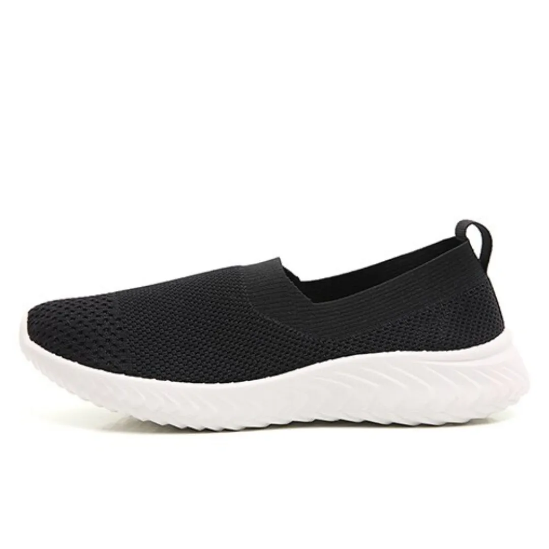 Luar Women's  Slip-On Walking Black Shoes