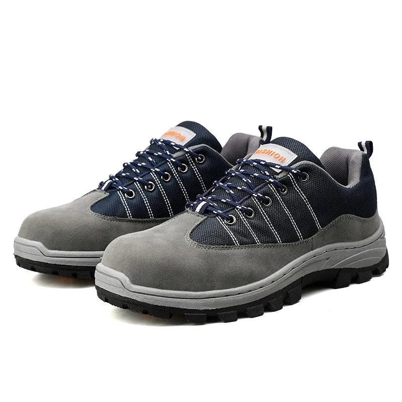 Man's popular joker anti-skid platform suede steel toe shoes