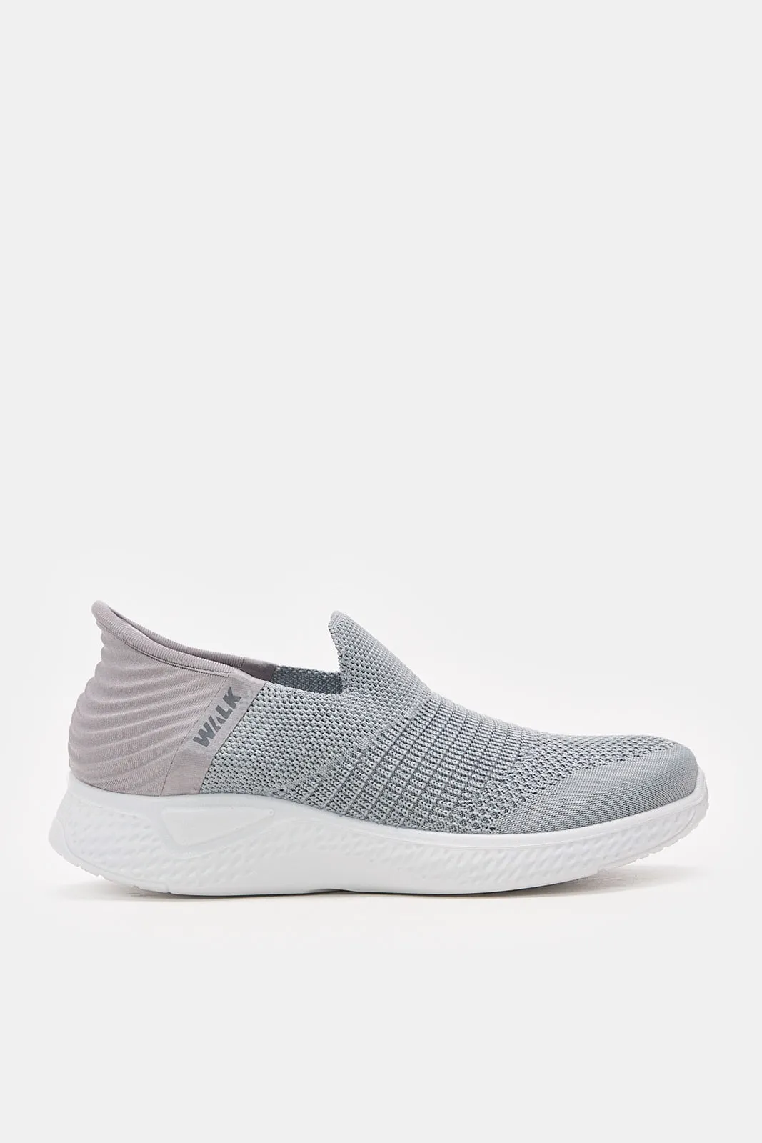 Men Grey Easy Slip-On Sneakers