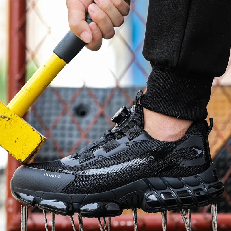 Men Rotating push button work shoes anti puncture safety sneakers work man safety shoes Protective Work shoes - MS50305