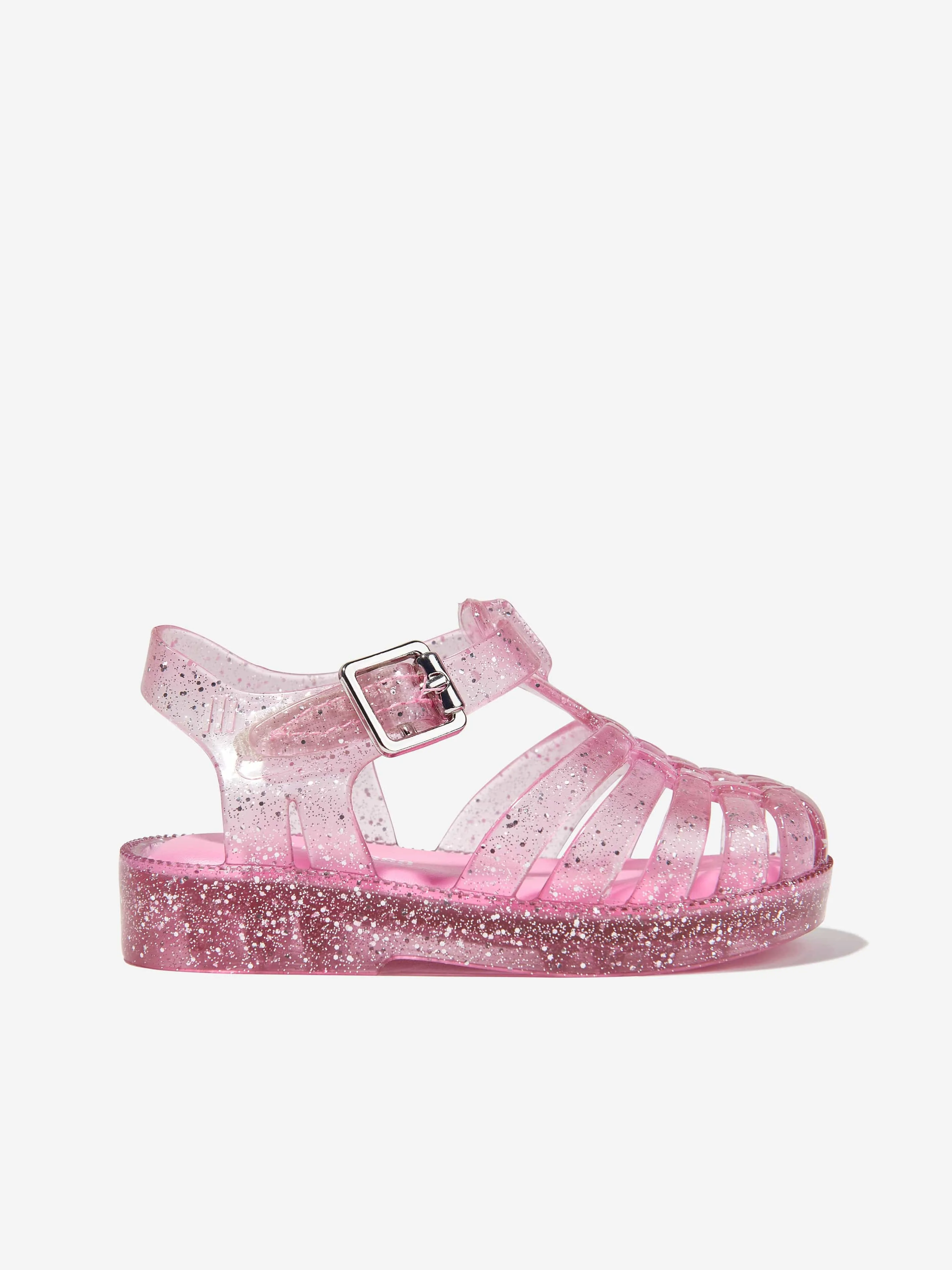 Mini Melissa Girls Mini Possession Shiny Sandals in Pink