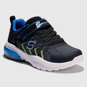 New - S Sport by Skechers Boys' Adrian Sneakers - Black/Blue 13