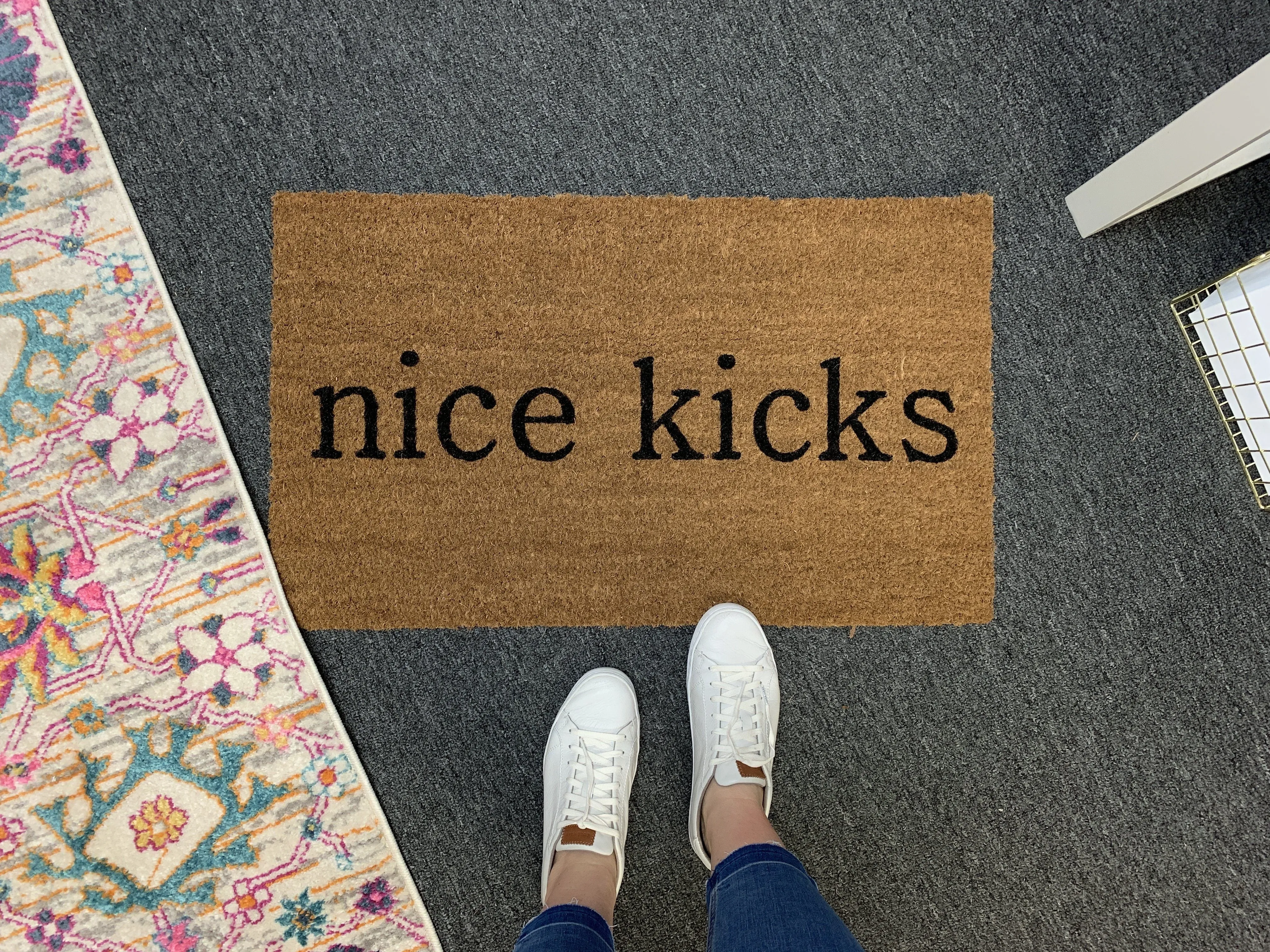 nice kicks Funny Doormat