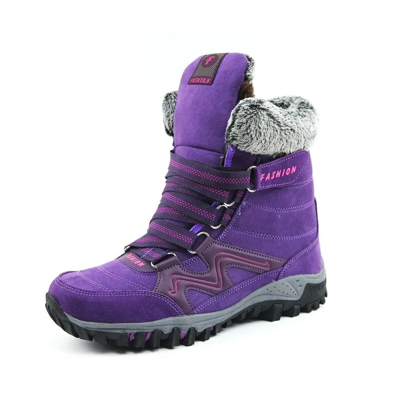 Women's winter thermal villi anti-skid high top boots CL