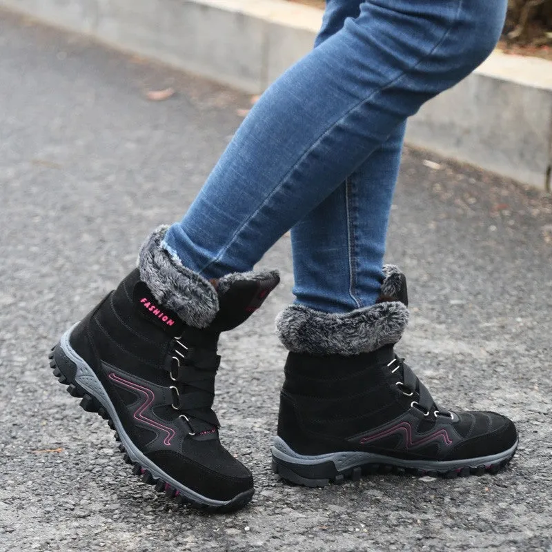 Women's winter thermal villi anti-skid high top boots CL