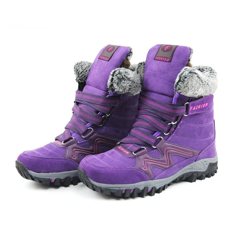 Women's winter thermal villi anti-skid high top boots CL