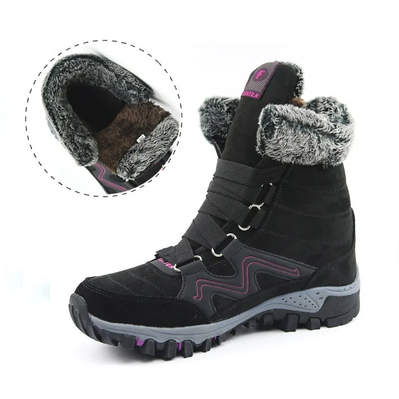 Women's winter thermal villi anti-skid high top boots CL