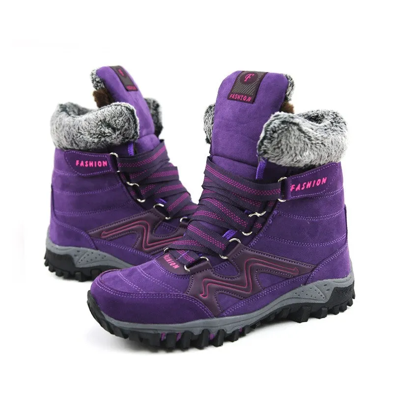 Women's winter thermal villi anti-skid high top boots CL