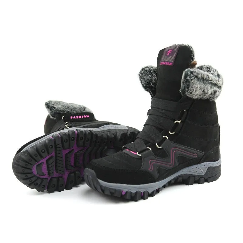 Women's winter thermal villi anti-skid high top boots CL