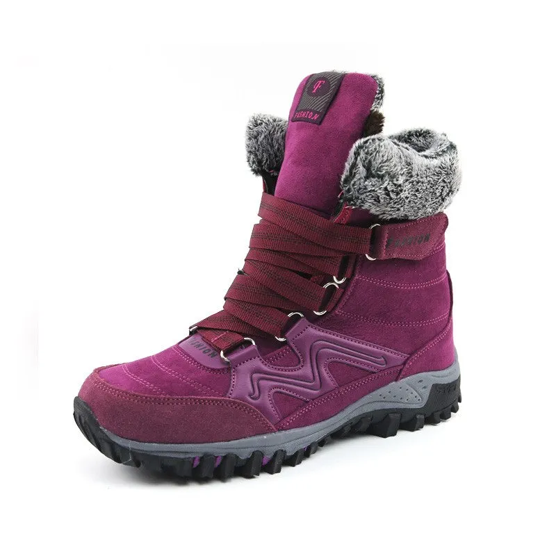 Women's winter thermal villi anti-skid high top boots CL