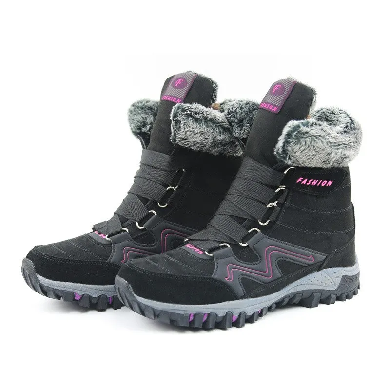 Women's winter thermal villi anti-skid high top boots CL