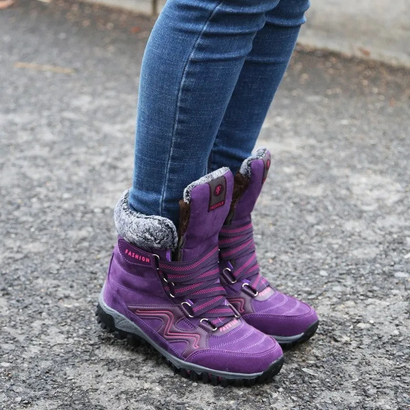 Women's winter thermal villi anti-skid high top boots CL