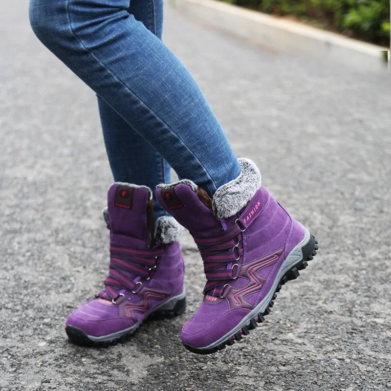 Women's winter thermal villi anti-skid high top boots CL