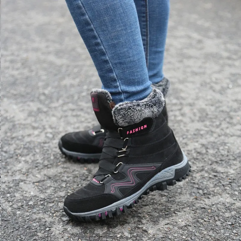 Women's winter thermal villi anti-skid high top boots CL